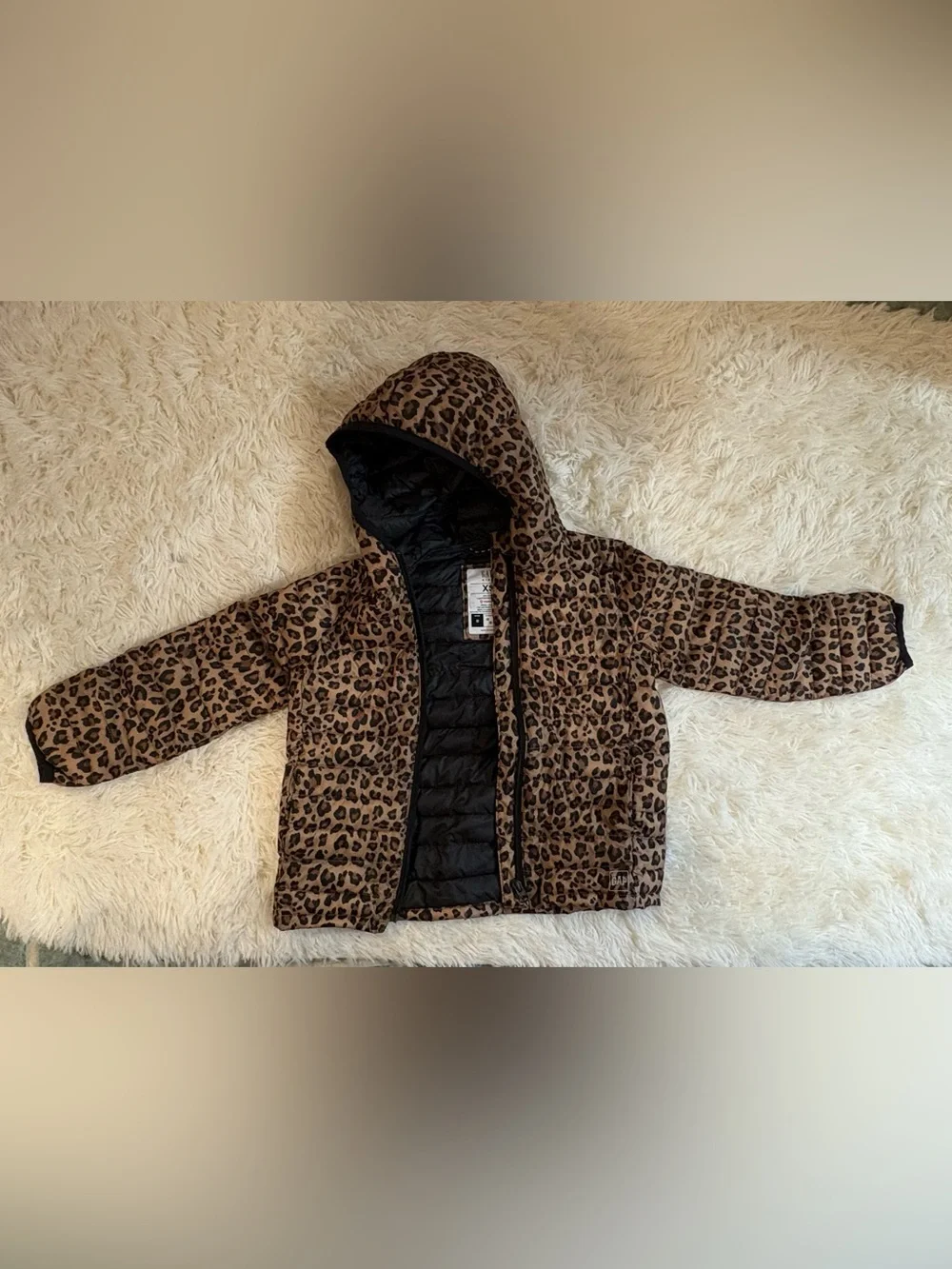 GAP kids animal print puffer jacket size  XS 4/5